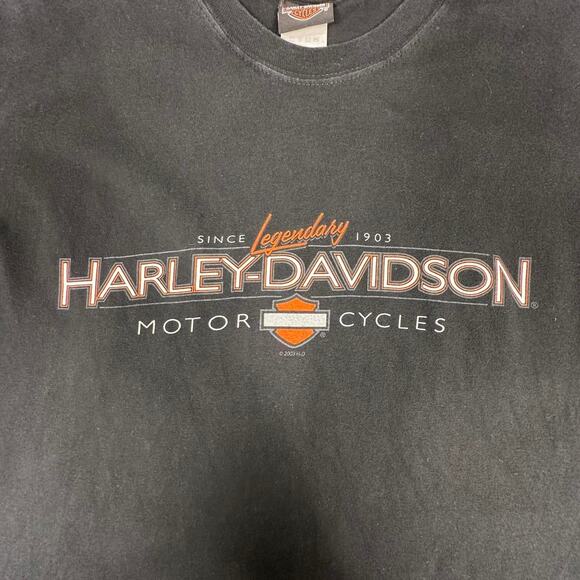 Vintage 2003 Harley Davidson Black Legendary Harley Utah Graphic Tshirt L - Picture 4 of 8